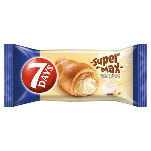 Croissant Super Max z nadzieniem waniliowym 7 Days 110 g