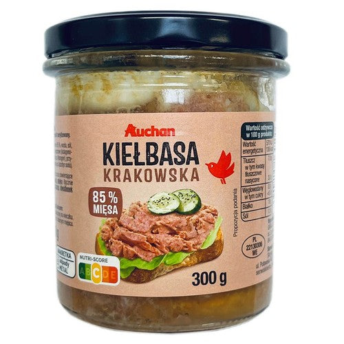 Kiełbasa Krakowska 85% mięsa Auchan 300 g