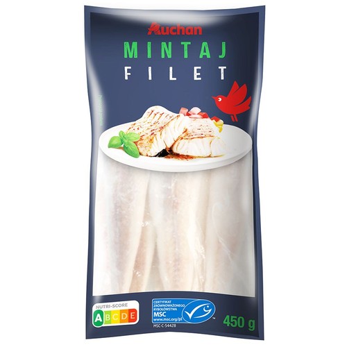 Mintaj filet bez skóry Auchan 450 g