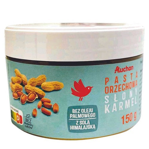 Pasta orzechowa słony karmel Auchan 150 g