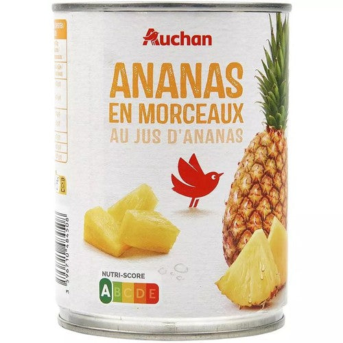 Ananas kawałki w soku  Auchan 560 g