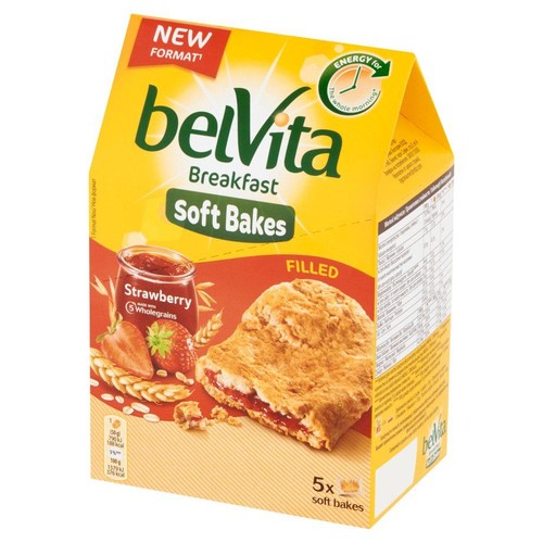 Ciastka zbożowe z nadzieniem truskawkowym   belVita 250 g