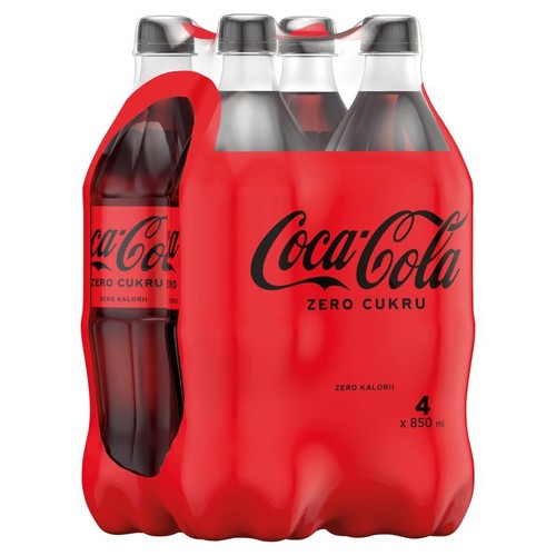 Napój gazowany Cola Zero Coca-Cola 4 x 850 ml