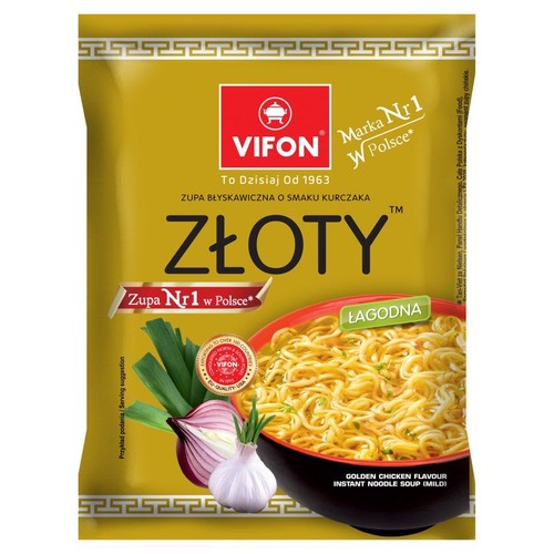 Zupa błyskawiczna łagodna Złoty kurczak  Vifon 70 g