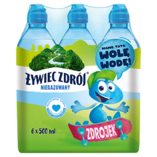 Woda źródlana niegazowana Żywiec Zdrój 6 x 500 ml