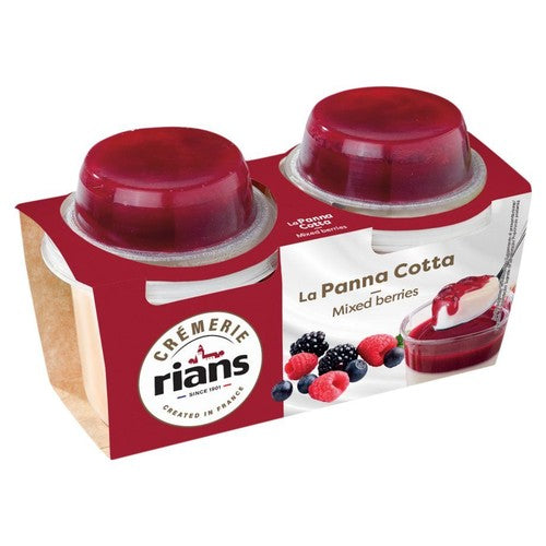 Panna Cotta deser z sosem czerwonych owoców Rians 2 x 120 g