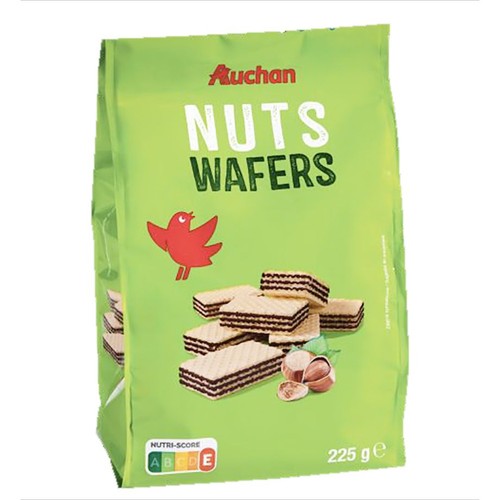 Wafelki orzechowe Auchan 225 g