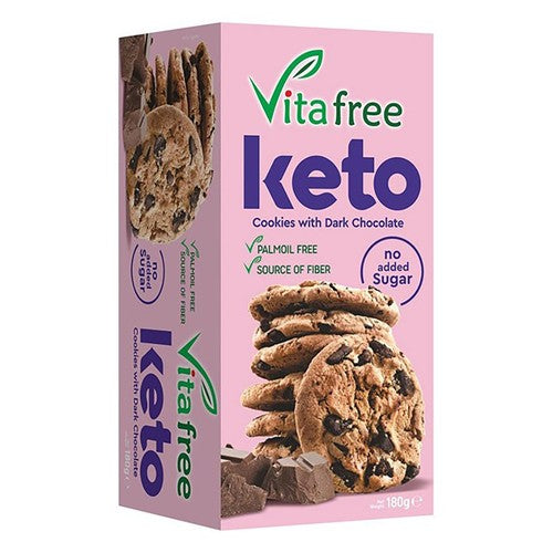 KETO ciasteczka z kawałkami czekolady Vita Free 160 g