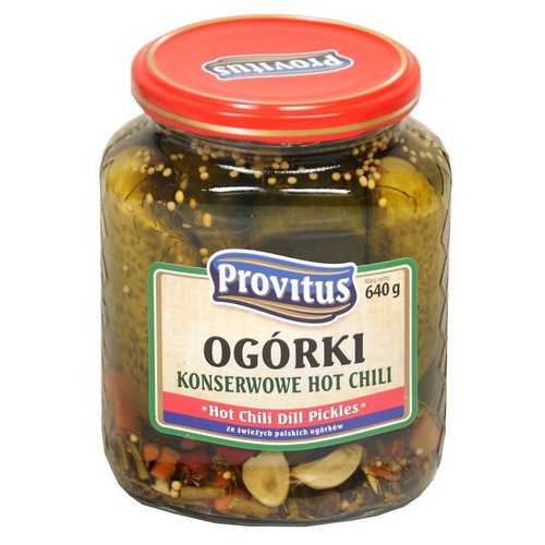 Ogórki konserwowe z papryczką chili Provitus 300 g