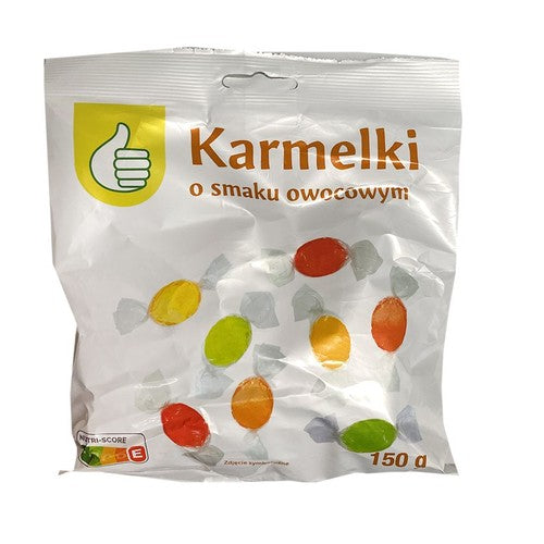 Karmelki twarde o smaku owocowym Auchan 150 g