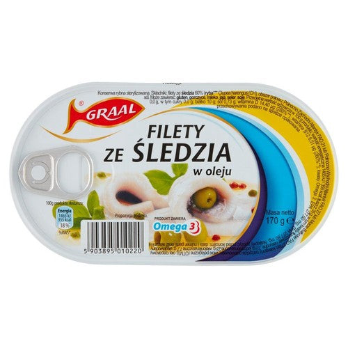 Filety ze śledzia w oleju GRAAL 170 g