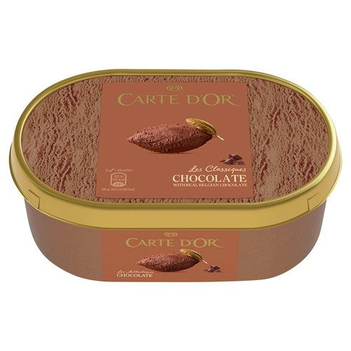 Lody czekoladowe z kawałkami mlecznej czekolady  CARTE D'OR 900 ml