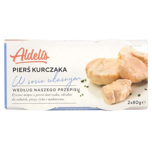Piersi z kurczaka w sosie własnym Aldelis 2 x 52 g